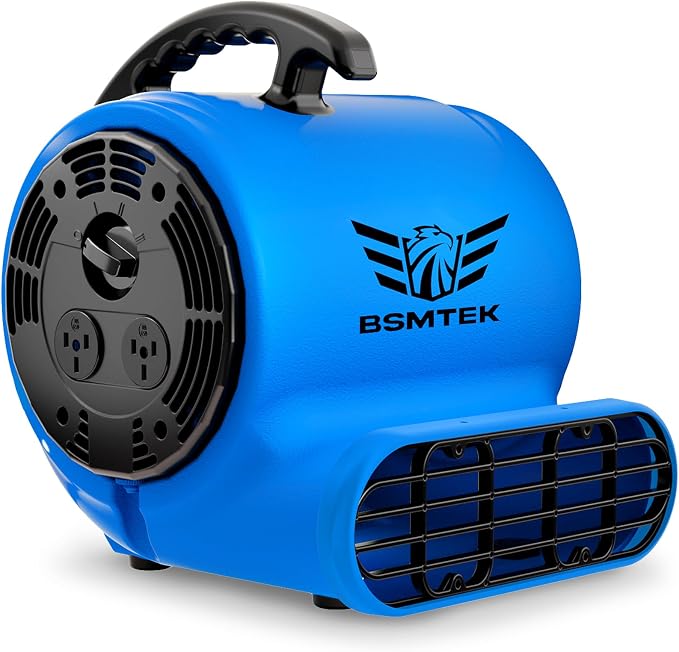 Air Mover Blower Fan, Industrial 1/2HP 2500CFM Monster Floor Blower Carpet by BSMTEK