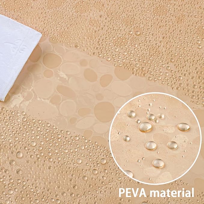 zokyer Clawfoot Tub Shower Curtain Wrap Around Round 180x70 Inch Clear Bathtub Extra Wide Surround Brown ClearTranslucent Transparent Bathroom Panel PEVA Vinyl Hooks 31 Pack