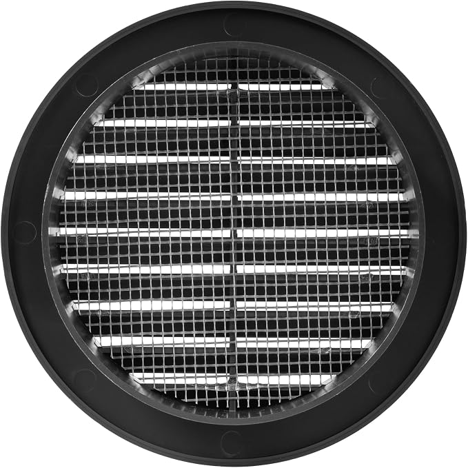 Black 4" Inch Round Ventilation Grille - Image 2