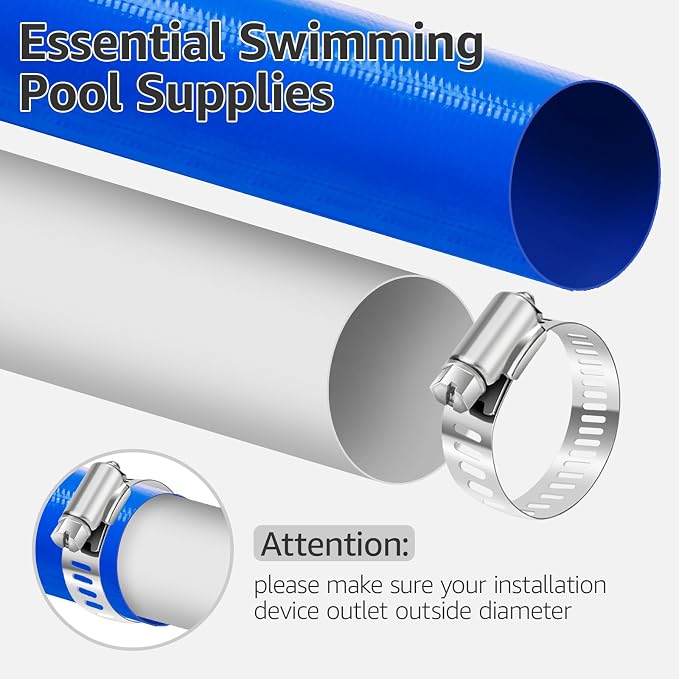 1.5" x 100 FT Pool Backwash Hose, Heavy Duty PVC Discharge Hose, Lay Flat - Image 4