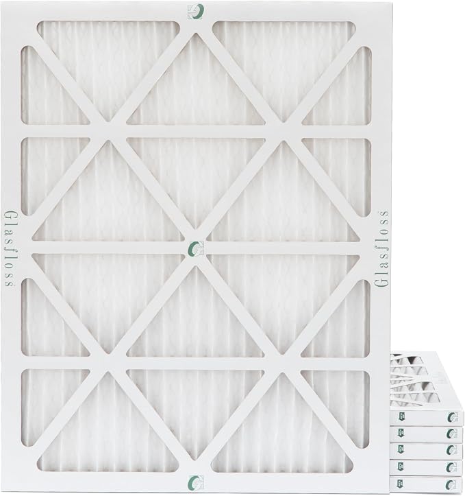 Glasfloss 16x20x1 MERV 10 Pleated Air Filters. Box of 6. Actual Size: 15-1/2 x by Glasfloss