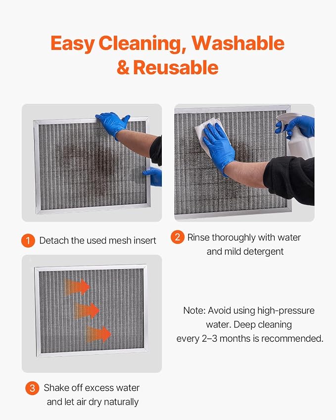 VEVOR 20x25x4 inch Electrostatic Air Filter, AC/HVAC Furnace Filter Washable & - Image 5