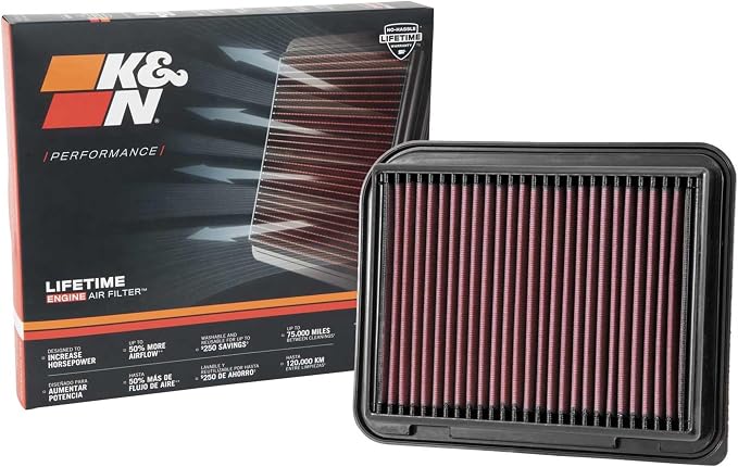 K&N High-Flow Original Lifetime Engine Air Filter: Increase Power & Accerlation by KNEngineeringInc