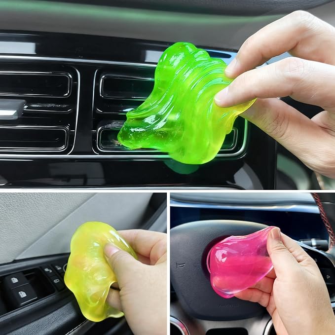 Car Cleaning Gels 3 Pack, Clean Putty Dust Cleaner Kit, Auto Detailing Tools - Image 2