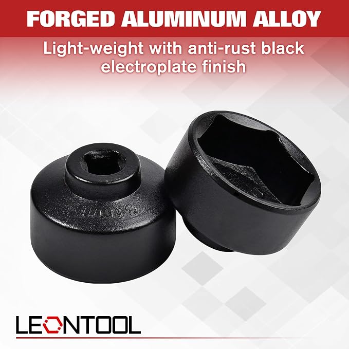7-Piece Oil Filter Socket Set, 3/8" Drive Low Profile Oil Filter Cap Wrench - Image 5