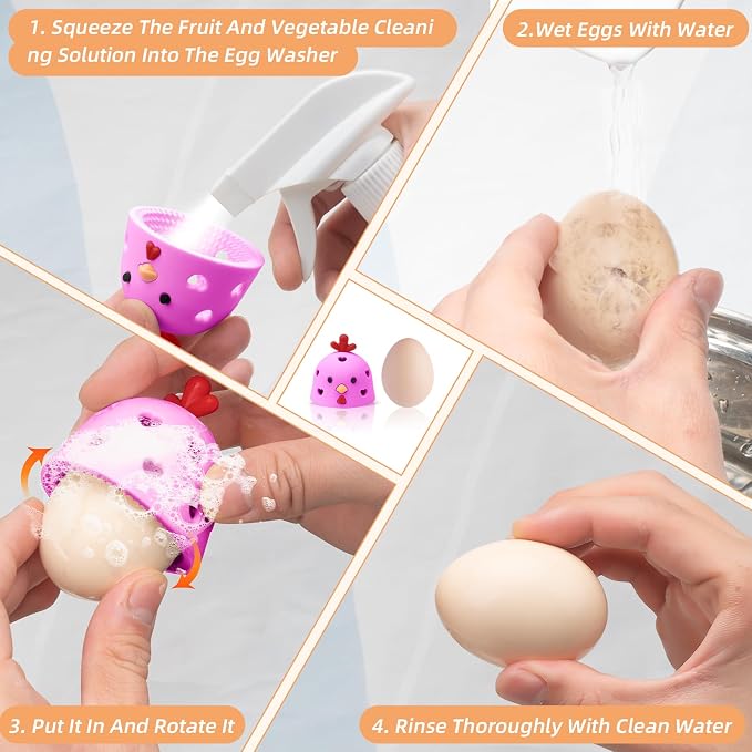 Silicone Egg Brush Cleaner, Egg Washer - Image 6