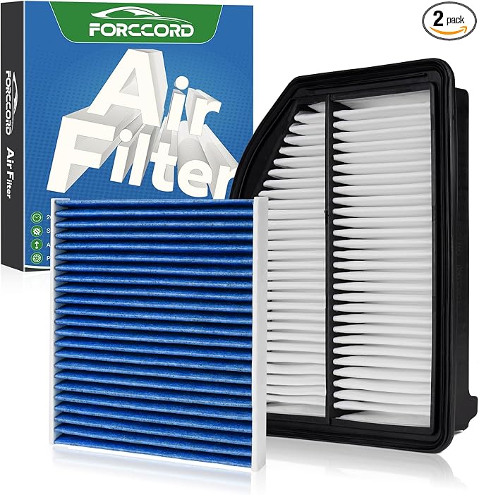 Cabin & Engine Air Filter Combo Fit by Forccord