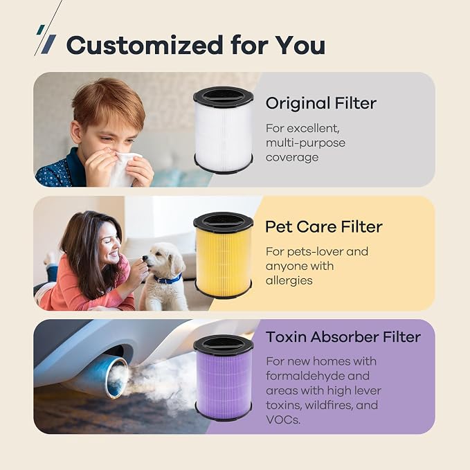 WELOV P200S/P200 Pro Toxin Absorber Filter, 3-in-1 H13 True HEPA and - Image 2
