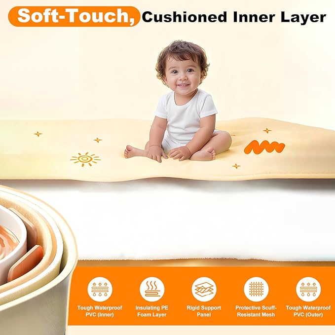 Portable Bathtub for Kids 27.5"x31.5" Collapsible Cold Plunge Bathtub Foldable No Installation Ice Bath Tub for Shower Stall, Bathroom Hot SPA Soaking Standing Tub