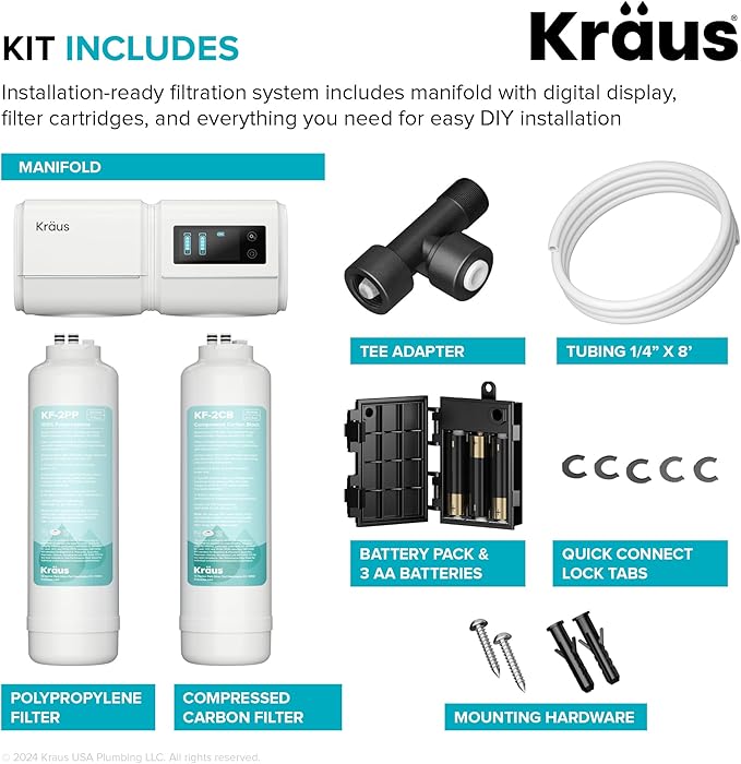 KRAUS Purita 2-Stage Under Sink Water Filtration System - Image 4