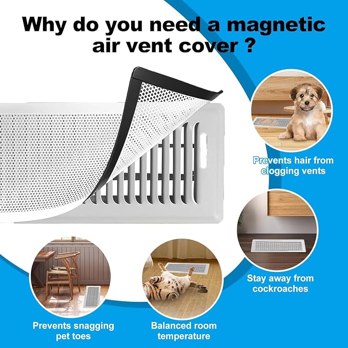 4 PCS White Magnetic Vent Covers - Image 6