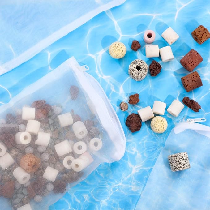 Geiserailie 15 Pieces Aquarium Filter Media Bags 150 Micrometer Fine Filter - Image 4