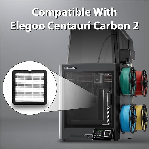 2PK for Elegoo Centauri Carbon 2 Air Filter HEPA13+Activated Carbon Dual Air - Image 2