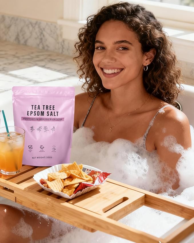 Peri Bottle Sitz Bath Salts Set - New Portable Bidet and Sitz Bath Soak for Postpartum Care, Hemorrhoid Treatment Comfort Relief Faster Recovery