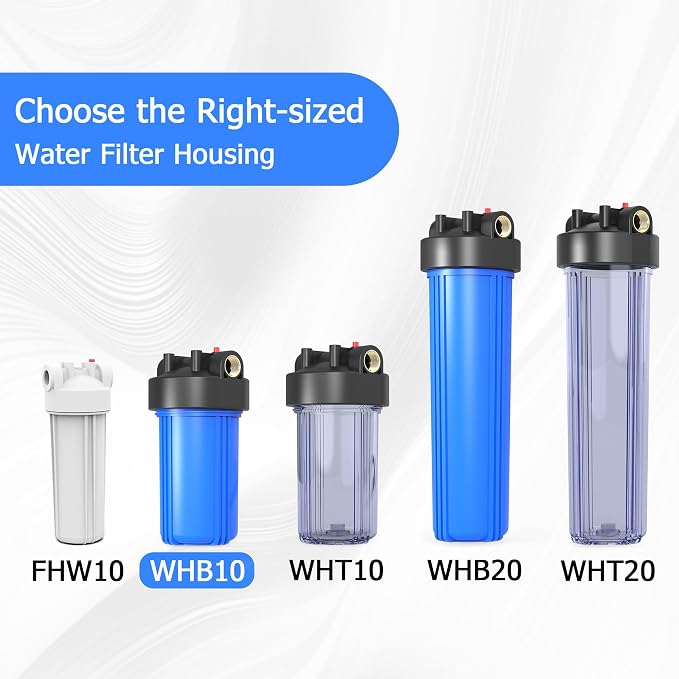 WHB10 Whole House Water Filter Housing, Fit 10"x4.5" Sediment etc Filters - Image 7