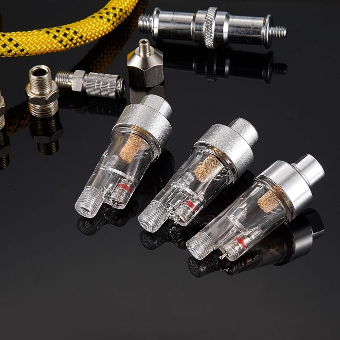 Honoson 3 Pcs 3 Pcs Airbrush In-line Water Trap Mini Air Filter Connect - Image 7
