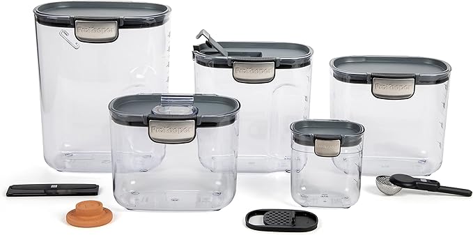 ProKeeper+ Airtight Food Storage Container Set – Clear Plastic Flour and Sugar by Unknown