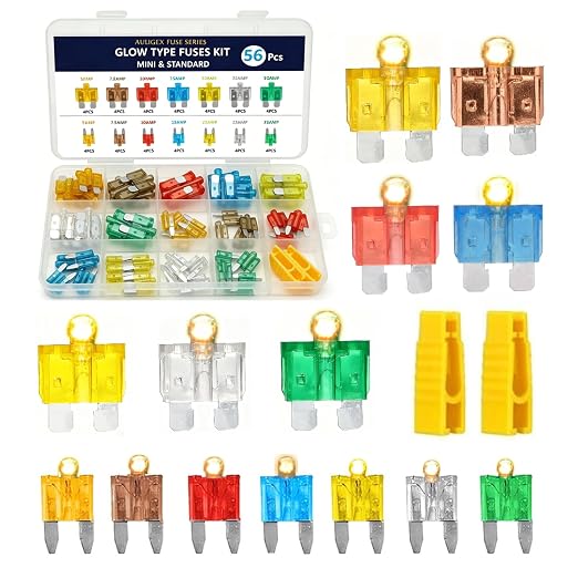 56pcs Light Up Fuses Automotive Assortment Kit, Glow Fuses by Auligex