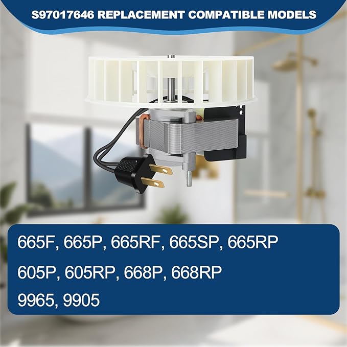 S97017646 Replacement Bathroom Exhaust Fan Motor S99080592 - Image 4
