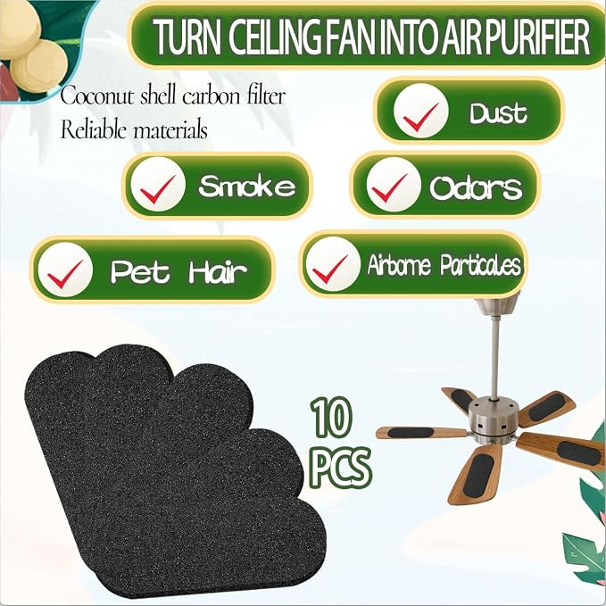 10 Pack Ceiling Fan Filters for Blades - Image 4