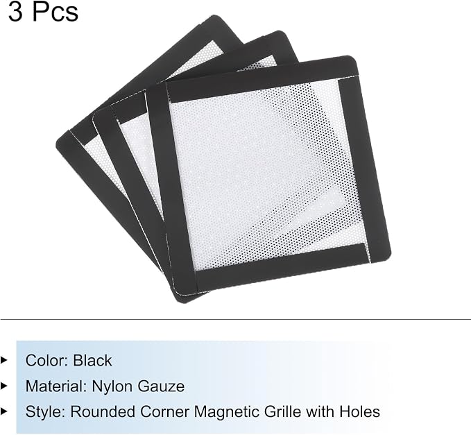 MECCANIXITY 3PCS PC Dust Filter, 100x100mm Magnetic Frame PVC Computer Case - Image 3
