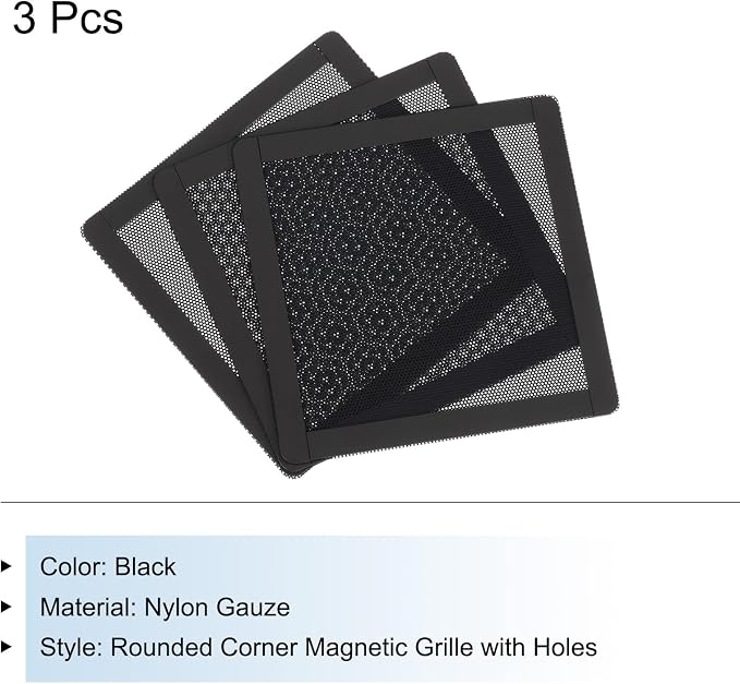 MECCANIXITY 3PCS PC Dust Filter, 120x120mm Magnetic Frame PVC Computer Case - Image 3