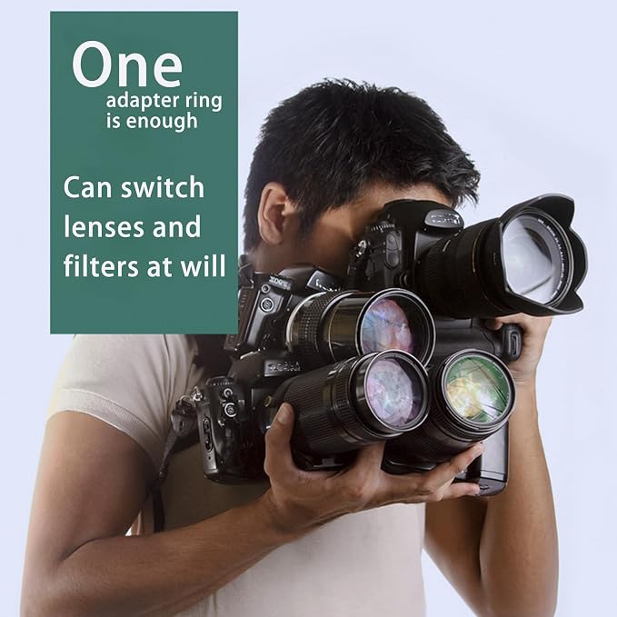 72mm Lens to 49mm Camera Lens Adapter 72mm to 49mm Step Down Ring Adapter Ring - Image 5