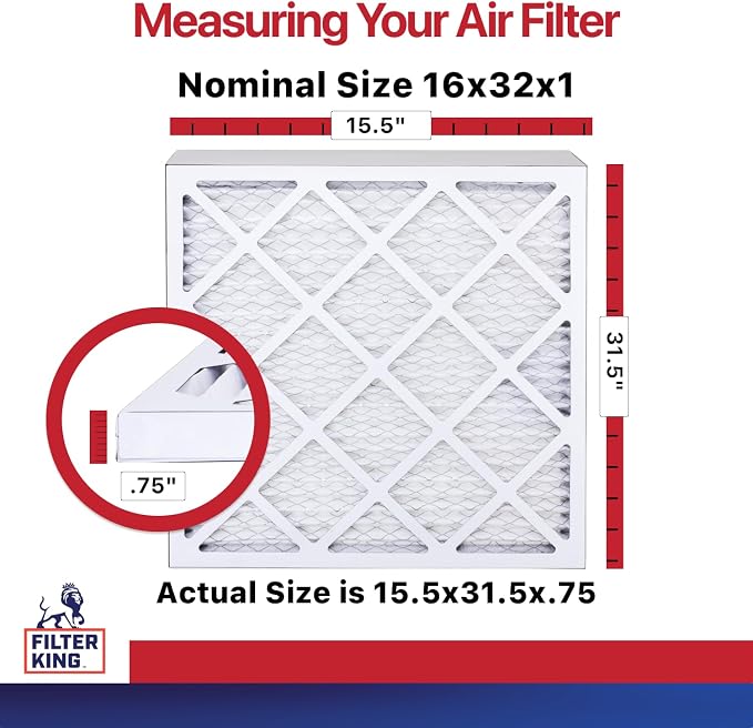 Filter King 16x32x1 Air Filter | 12-PACK | MERV 11 HVAC Pleated A/C Furnace - Image 2
