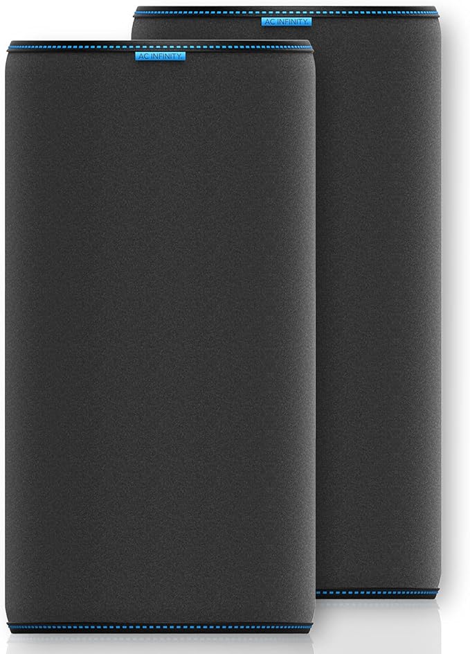 AC Infinity Pre-Filter Cloth 10”, Replacement Inline Filter Sleeve 2-Pack by ACInfinity