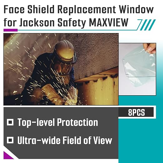 8 Pcs Face Shield Replacement Window Compatible - Image 2