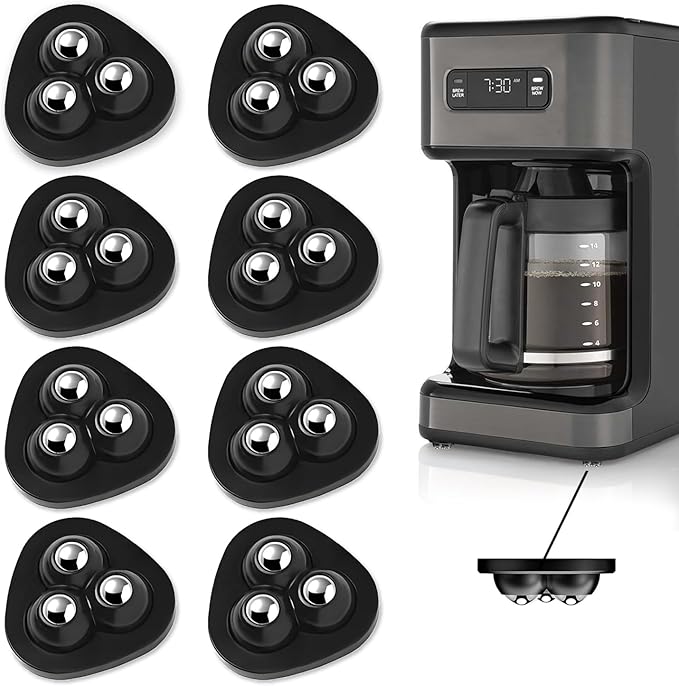 Appliance Slider, 8 Pack Self Adhesive Mini Caster Wheels, Appliance Rollers by uadbau-BuildABetterLife