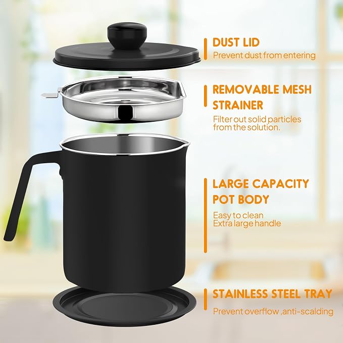 Chihee Grease Container Stainless Steel Bacon Grease Saver - Image 2