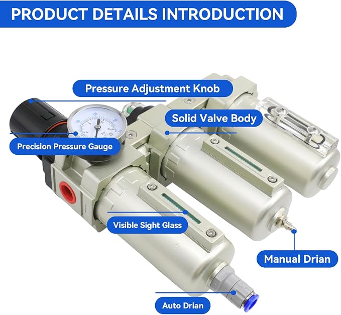 1/2" NPT Industrial Grade 3 Stage Air Dryer - Image 4