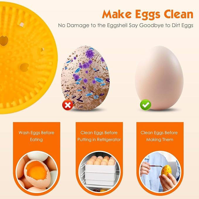 Egg Washer for Fresh Eggs, Silicone Egg Brush Cleaner, Egg Cleaner Scrubber for - Image 5