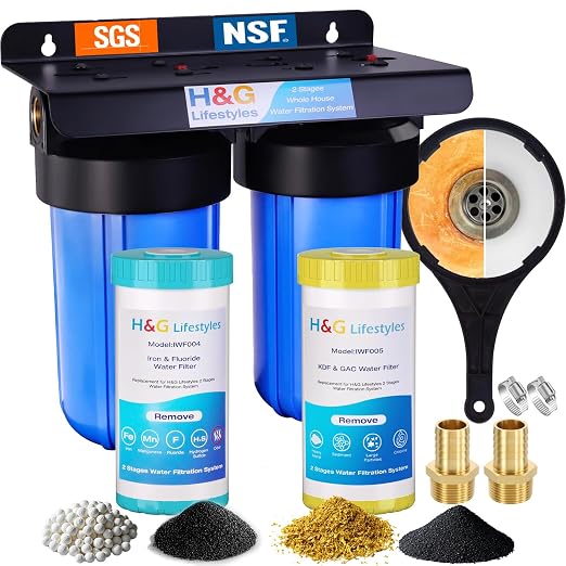 H&G Lifestyles Whole House Water Filter System, Iron Filter by HGLifestyles