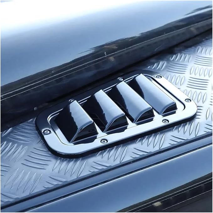 Car Decorative Front Hood Bonnet Side Trim Cover Steel Air Flow Intake Scoop - Image 6