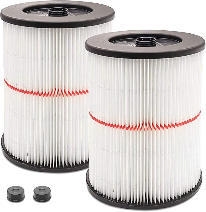 2 Pack - Cartridge Filter for Craftsman 9-17816 17816 Vacuum Filter General by GANGOU