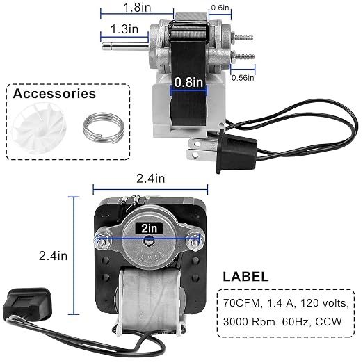 99080166 BP28 Bathroom Fan Motor - Image 6