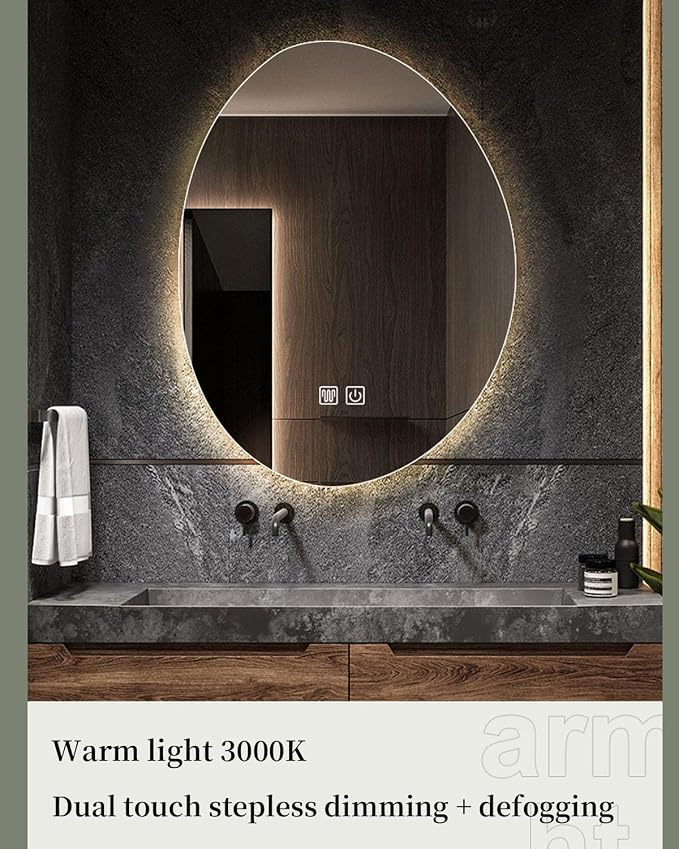 JSLJDM 700 X900 mm Illuminated Backlit LED Bathroom Mirror, Wall Mounted - Image 3