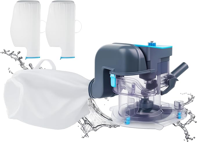 Cordless Rechargeable Pool Leaf Vacuum, Ultra Strong Suction, 3 in 1 Cleaning by PoolCent