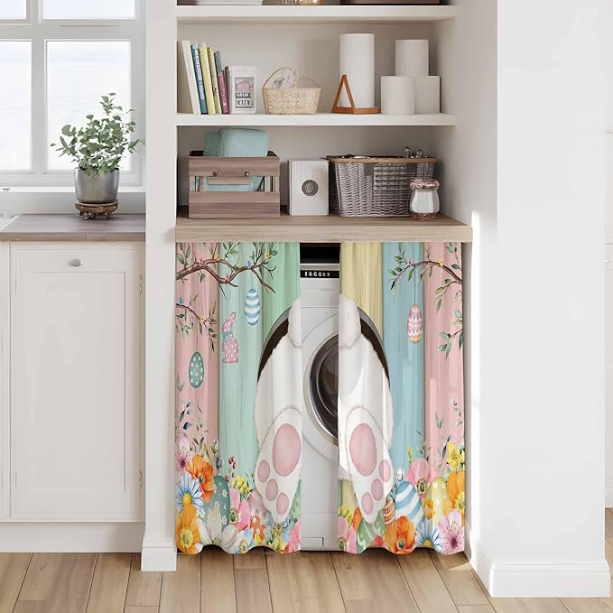 Easter Kitchen Curtains 54 Inch Long 2 Panel Set, Rod Pocket Window Curtains - Image 7