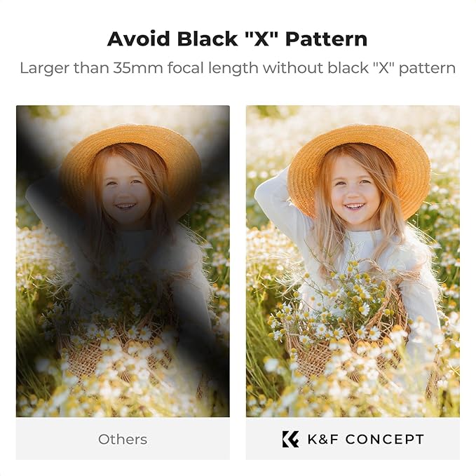 K&F CONCEPT 58mm Black Diffusion Mist Effect 1/4 & Variable ND2-32 & Circular - Image 4