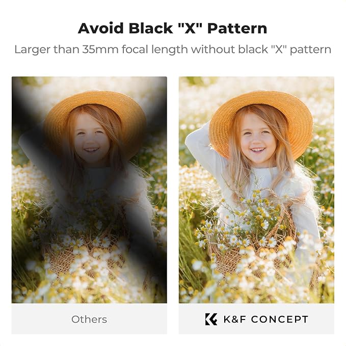 K&F CONCEPT 67mm Black Diffusion Mist Effect 1/4 & Variable ND2-32 & Circular - Image 4