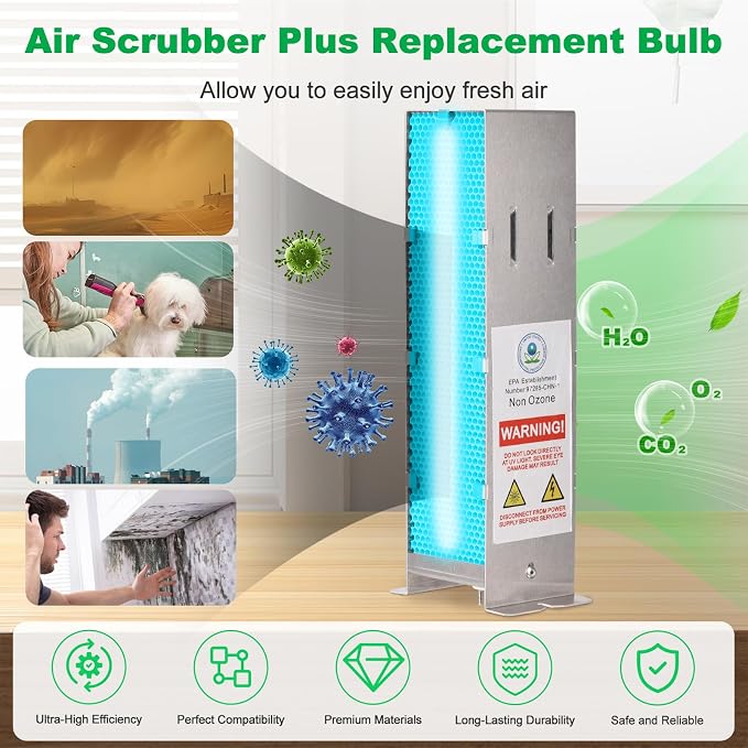 Air Scrubber Plus Advanced Photocatalytic Oxidation 9 Inch Replacement Cell and - Image 2