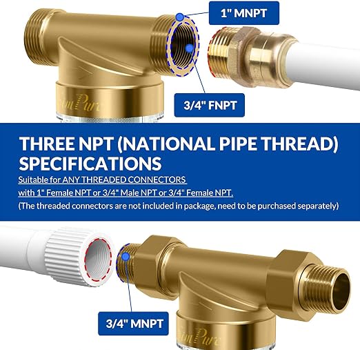 SimPure 40/200 Micron Spin Down Sediment Filter, Reusable Whole House Sediment - Image 3