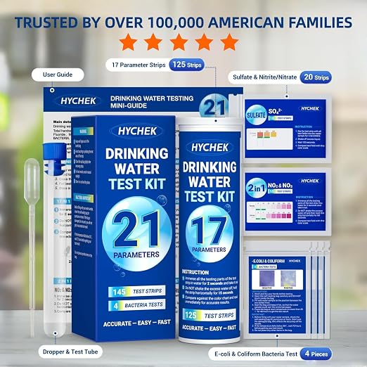 21 in 1 Accurate Drinking Water Testing Kits, 145 Strips + 4 Bacteria Tests - Image 2