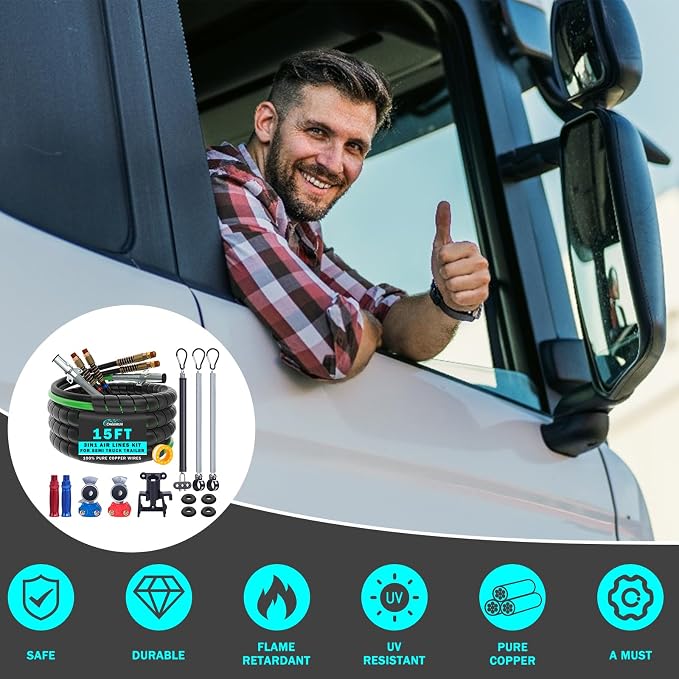 CheeMuii 15 FT Semi Truck Air Line Kit - Image 9