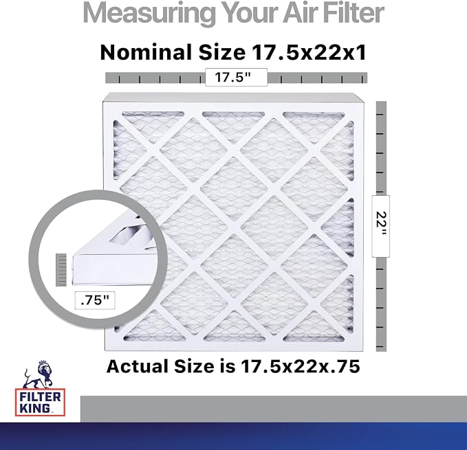 Filter King 17.5x22x1 Air Filter | 4-PACK | Carbon MERV 8 HVAC Pleated A/C - Image 2
