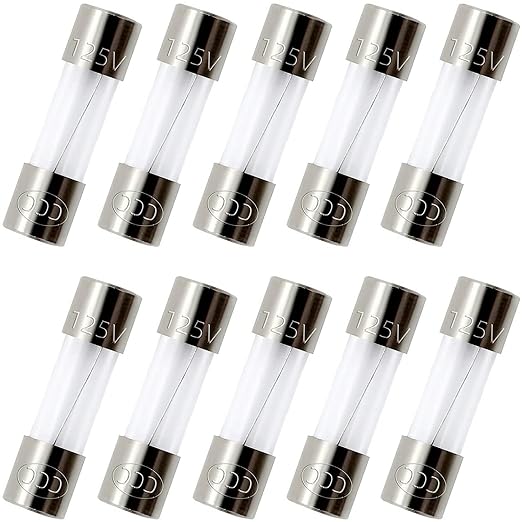 Pack of 10 pcs F7AL Fast-Blow Fuse 7amp F7A 125Volt Glass Fuses 0.2 x 0.79 Inch by ZUPAYIPA