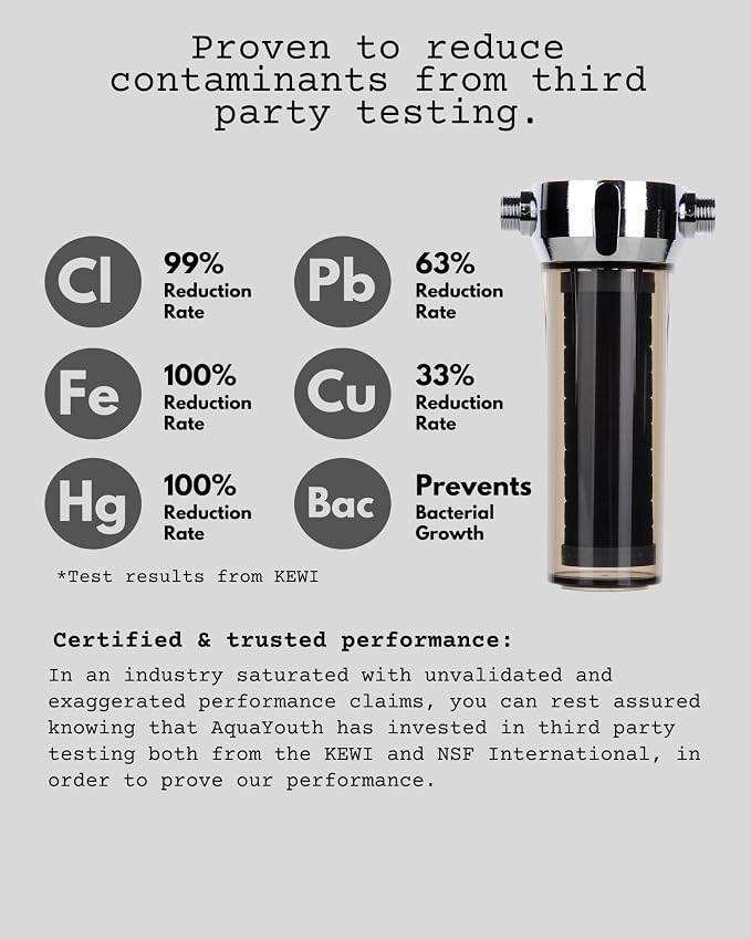 2.0 Carbon Shower Head Filter System | Removes Chlorine, Heavy Metals, And More - Image 3